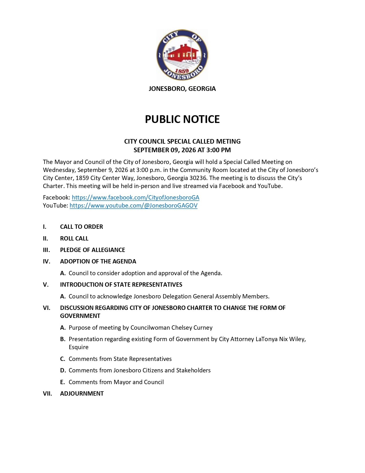 PUBLIC NOTICE 